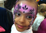 Airbrush Face Painting Purple Design